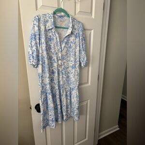XL Brand New with Tags- Lilly Pulitzer Blue and White Mini Dress